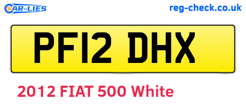 PF12DHX are the vehicle registration plates.
