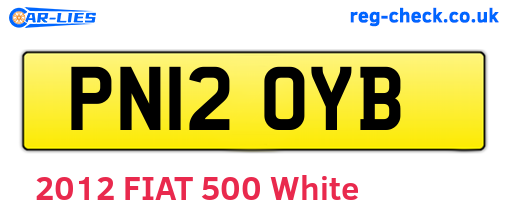 PN12OYB are the vehicle registration plates.