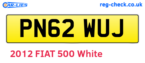 PN62WUJ are the vehicle registration plates.