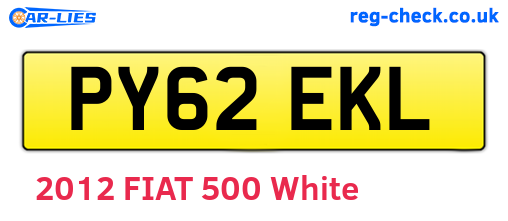 PY62EKL are the vehicle registration plates.