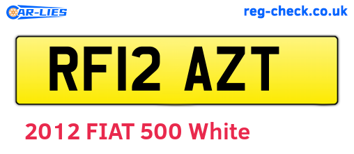 RF12AZT are the vehicle registration plates.