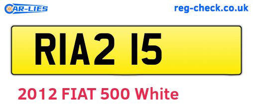 RIA215 are the vehicle registration plates.