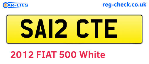 SA12CTE are the vehicle registration plates.