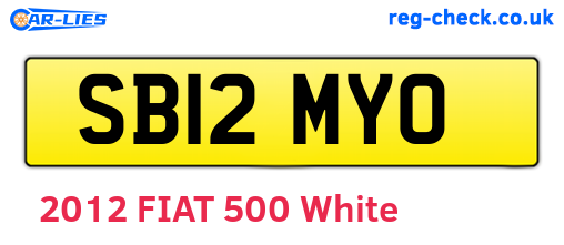 SB12MYO are the vehicle registration plates.