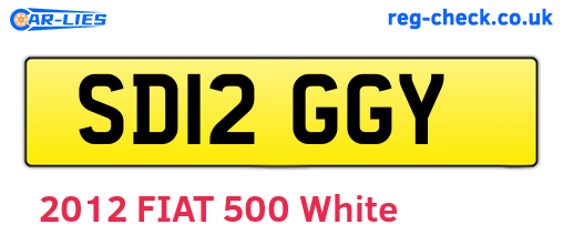 SD12GGY are the vehicle registration plates.