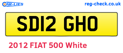 SD12GHO are the vehicle registration plates.