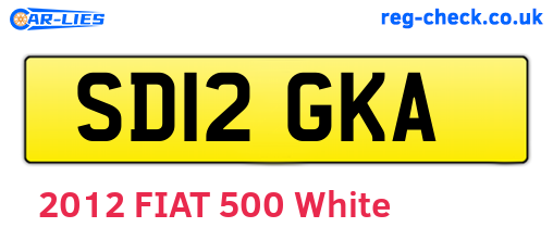 SD12GKA are the vehicle registration plates.