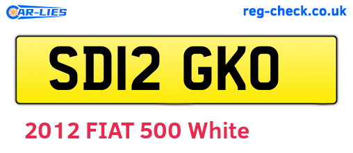 SD12GKO are the vehicle registration plates.