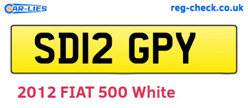 SD12GPY are the vehicle registration plates.