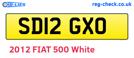 SD12GXO are the vehicle registration plates.