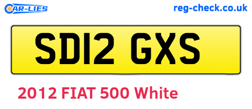 SD12GXS are the vehicle registration plates.