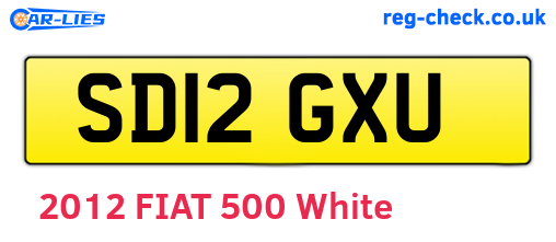 SD12GXU are the vehicle registration plates.