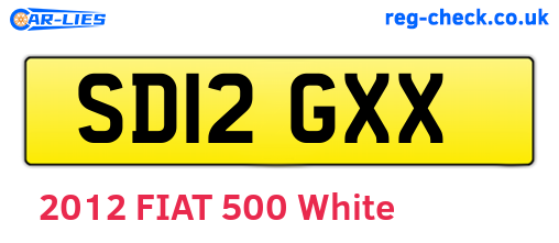 SD12GXX are the vehicle registration plates.