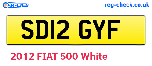 SD12GYF are the vehicle registration plates.