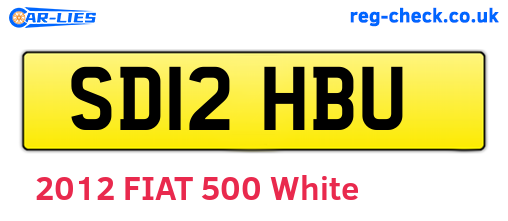 SD12HBU are the vehicle registration plates.