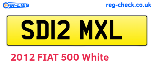 SD12MXL are the vehicle registration plates.