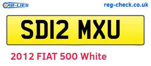 SD12MXU are the vehicle registration plates.