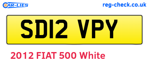 SD12VPY are the vehicle registration plates.