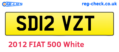 SD12VZT are the vehicle registration plates.