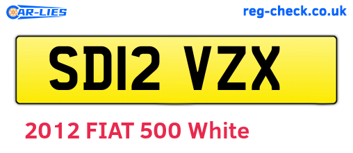 SD12VZX are the vehicle registration plates.