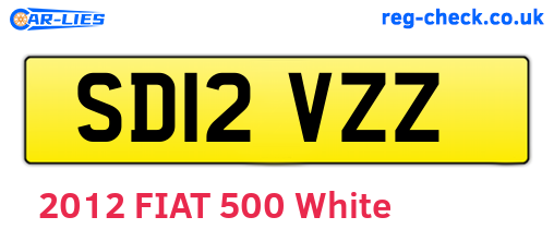 SD12VZZ are the vehicle registration plates.