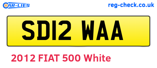 SD12WAA are the vehicle registration plates.