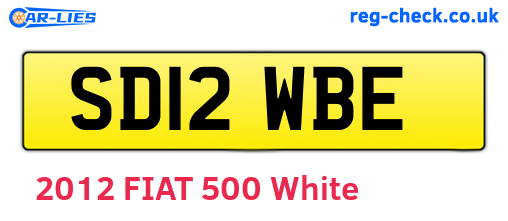 SD12WBE are the vehicle registration plates.