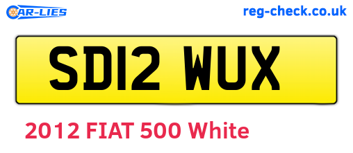 SD12WUX are the vehicle registration plates.