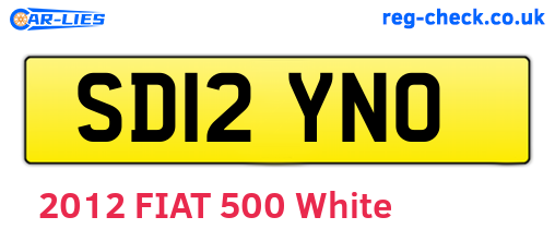 SD12YNO are the vehicle registration plates.