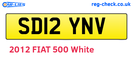 SD12YNV are the vehicle registration plates.