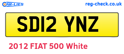 SD12YNZ are the vehicle registration plates.