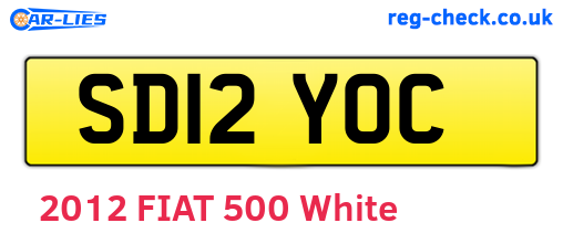 SD12YOC are the vehicle registration plates.