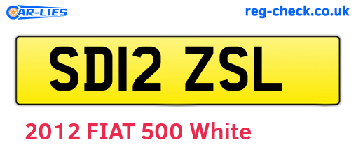 SD12ZSL are the vehicle registration plates.