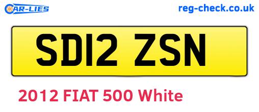 SD12ZSN are the vehicle registration plates.