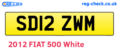 SD12ZWM are the vehicle registration plates.