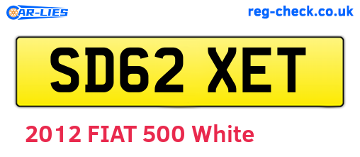 SD62XET are the vehicle registration plates.
