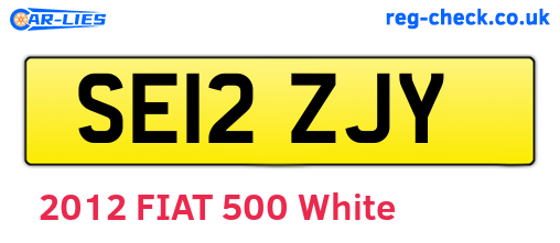 SE12ZJY are the vehicle registration plates.