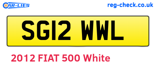 SG12WWL are the vehicle registration plates.