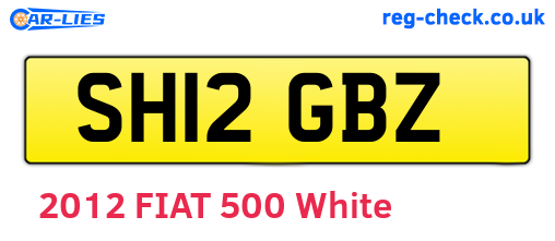 SH12GBZ are the vehicle registration plates.
