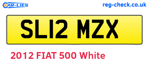 SL12MZX are the vehicle registration plates.