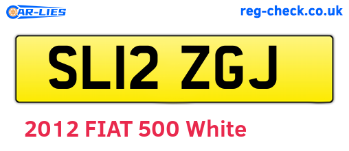 SL12ZGJ are the vehicle registration plates.