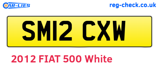 SM12CXW are the vehicle registration plates.