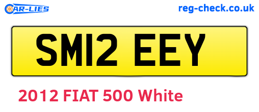SM12EEY are the vehicle registration plates.