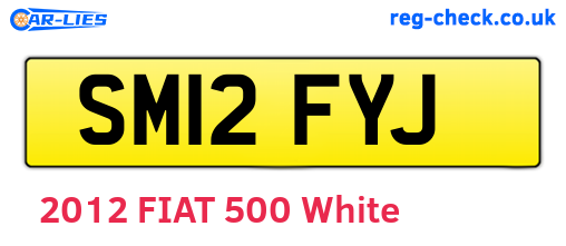 SM12FYJ are the vehicle registration plates.