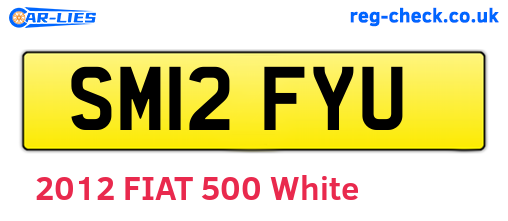 SM12FYU are the vehicle registration plates.