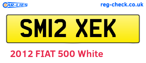 SM12XEK are the vehicle registration plates.
