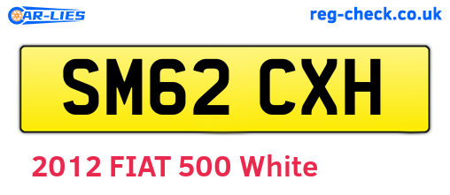 SM62CXH are the vehicle registration plates.