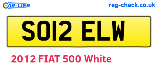 SO12ELW are the vehicle registration plates.
