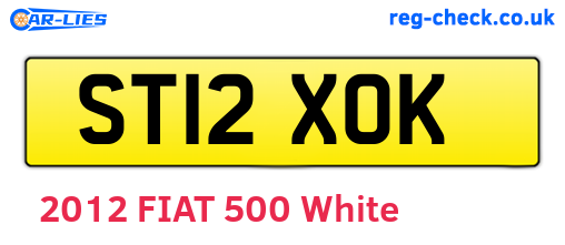 ST12XOK are the vehicle registration plates.