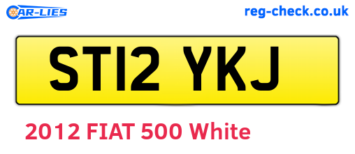 ST12YKJ are the vehicle registration plates.